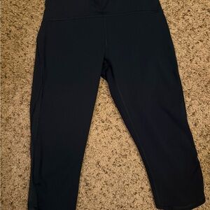 lululemon blue Cropped Leggings w/ slight mesh